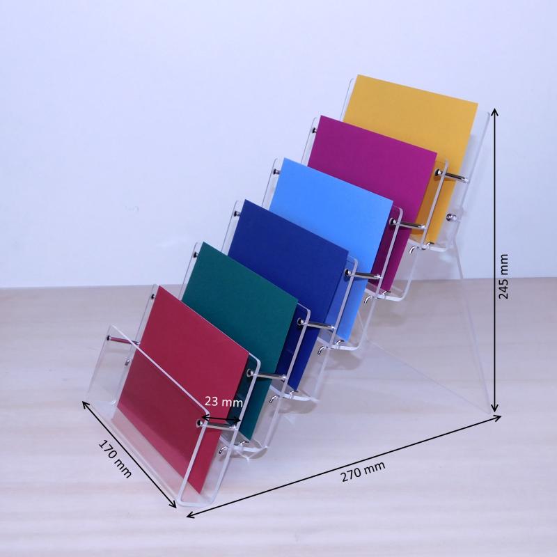 6-fach Tischständer DIN A6 Querformat hintereinander